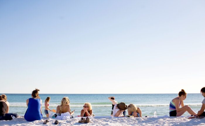 people on the beach