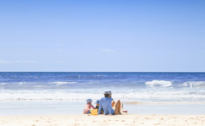 people on the beach